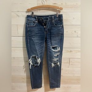 American Eagle Tomboy mid rise jeans.